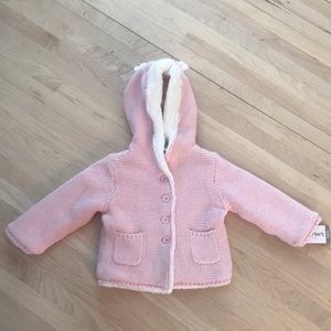 Pink sweater jacket